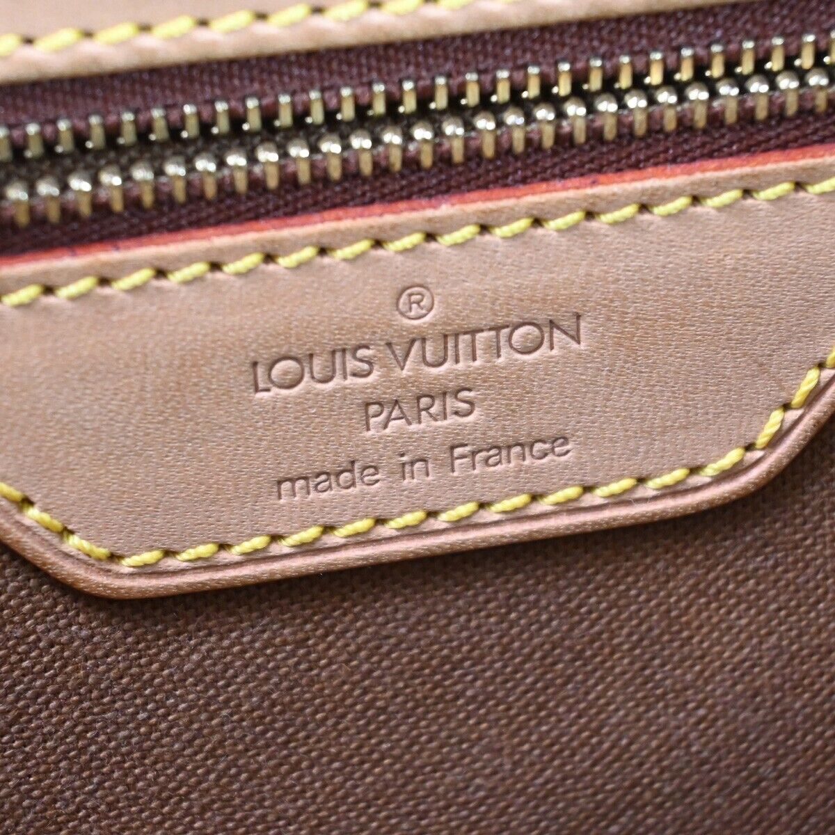 LOUIS VUITTON Gibeciere GM Shoulder Bag Monogram Leather Brown M42246 16EA839