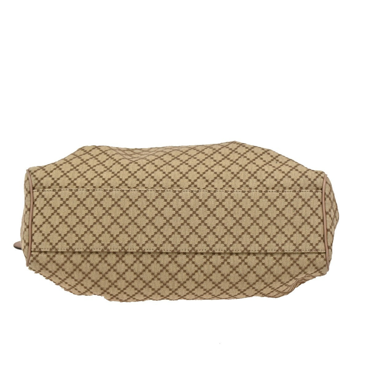 GUCCI Diamante Sukey Shoulder Bag Charm Canvas Leather Brown Pink 74DA099