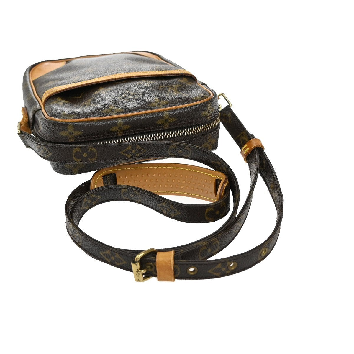 LOUIS VUITTON Danube Shoulder Bag Monogram Leather Brown France M45266 83EE779