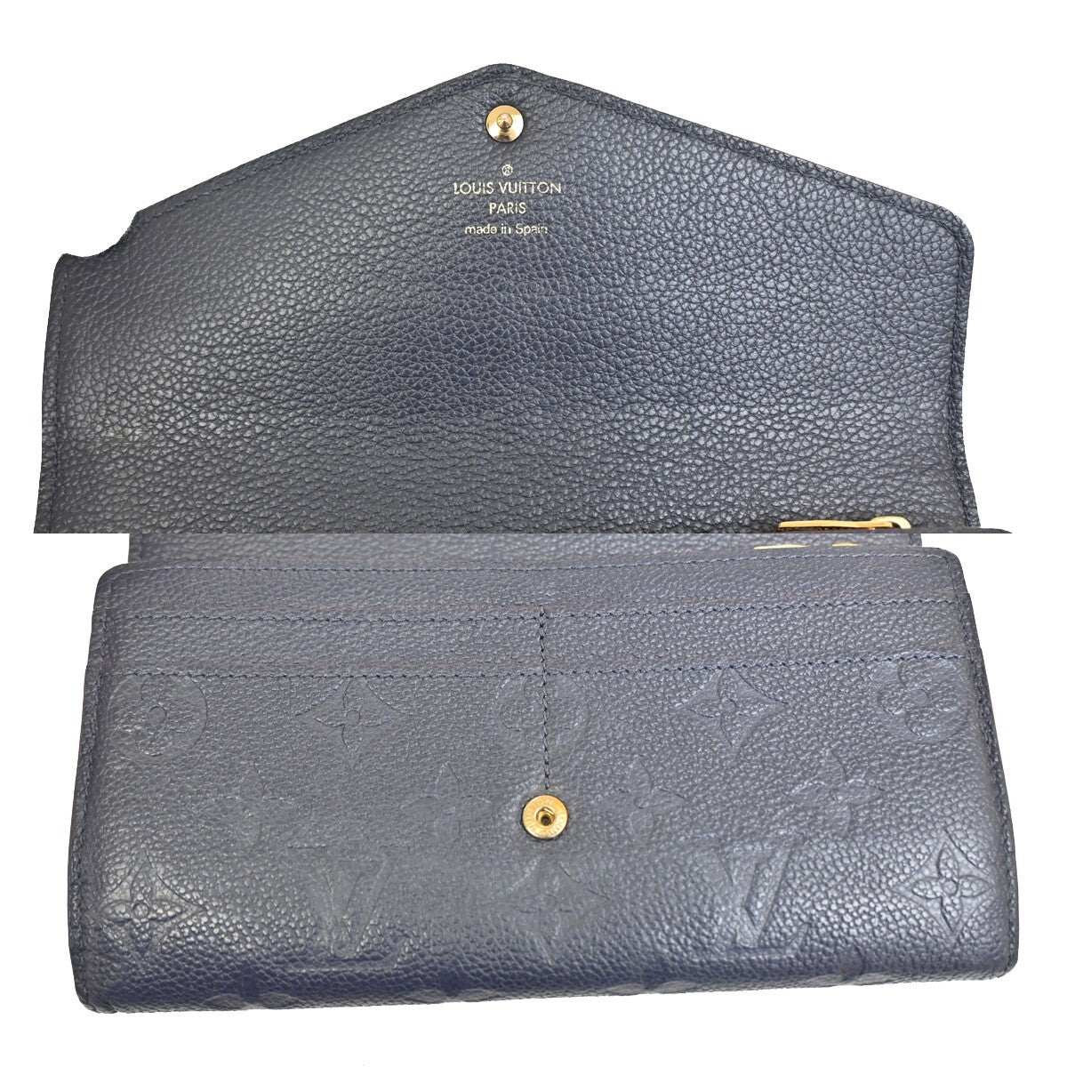 LOUIS VUITTON Portefeuille Sarah Wallet Monogram Empreinte Blue M62125 88YH289