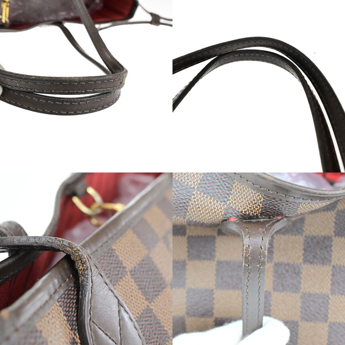 LOUIS VUITTON Neverfull PM Shoulder Tote Bag Damier Leather Brown N51109 79SJ514