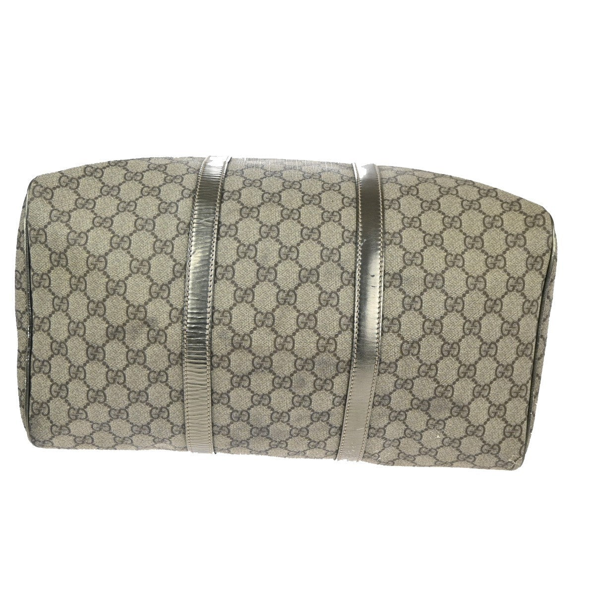 GUCCI GG Pattern Travel Hand Boston Bag Supreme Leather Beige Gold GHW 34TA514