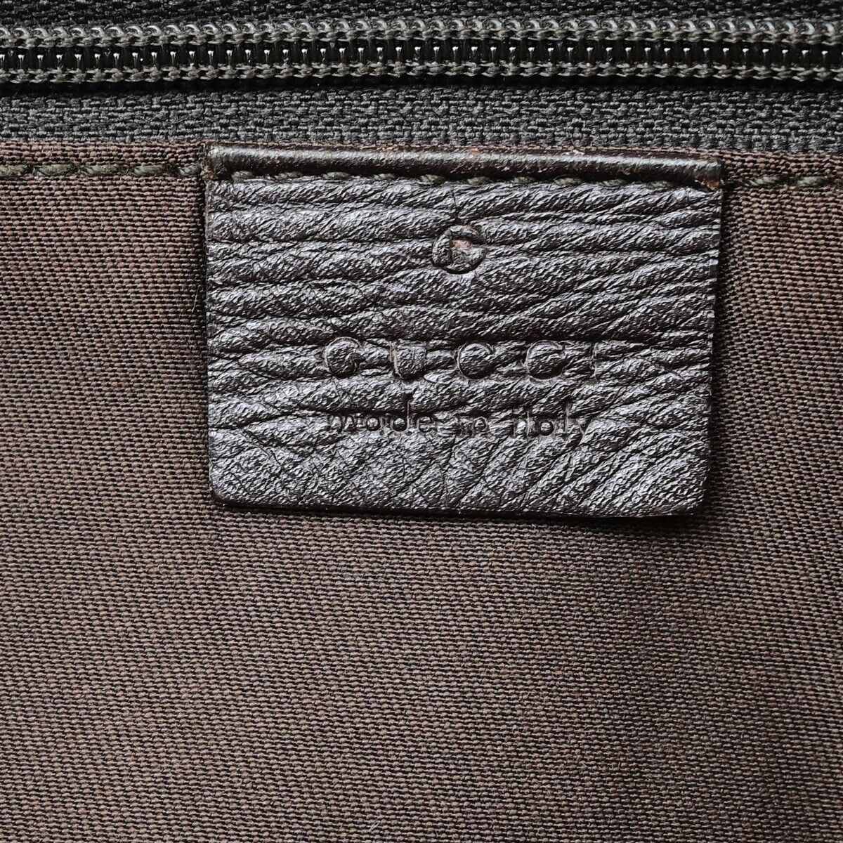 GUCCI GG Logo Abbey Shoulder Bag Canvas Leather Beige Brown Italy 32SJ138