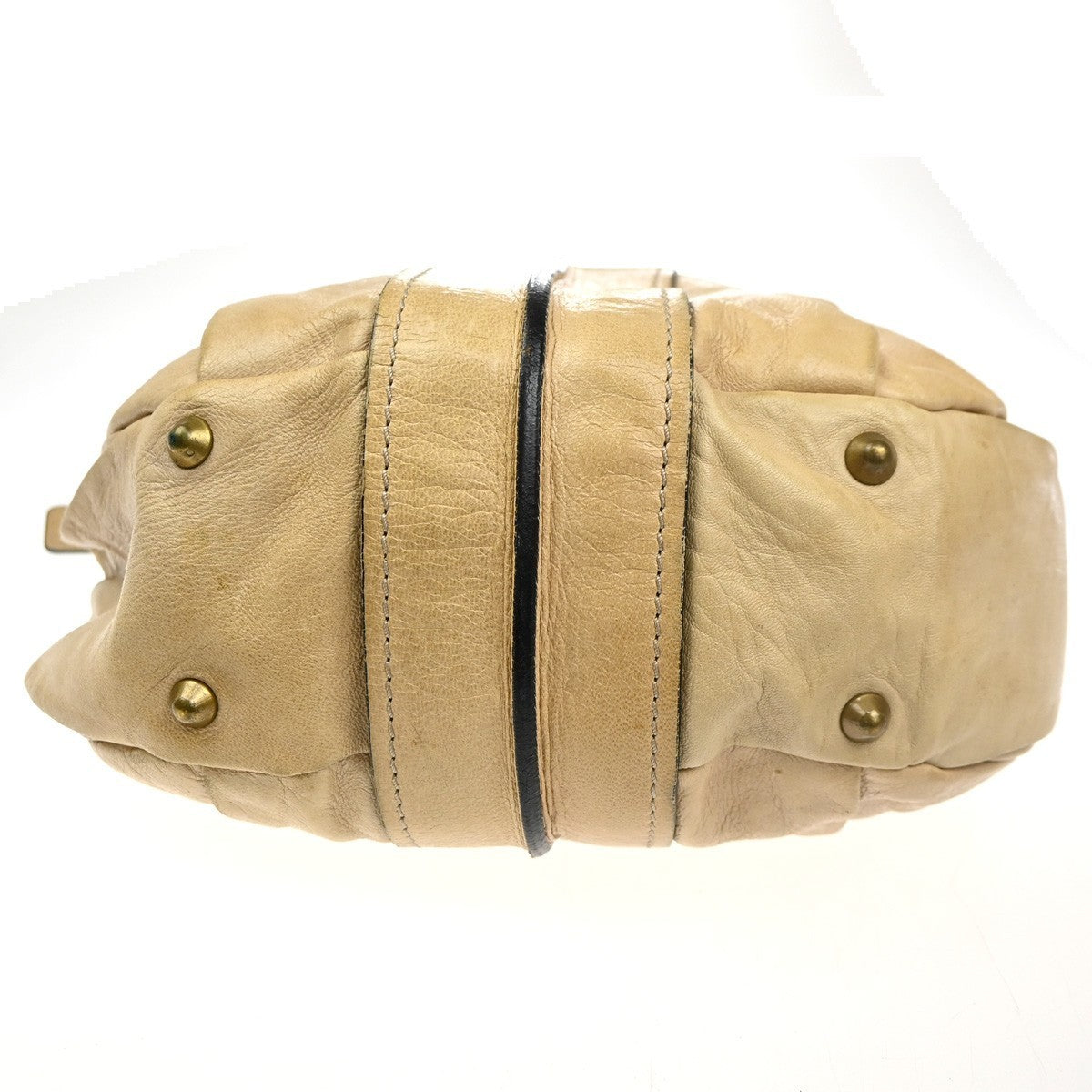 CHLOE Logo Heloise Hobo 2Way Crossbody Shoulder Bag Leather Beige GHW 66CA524