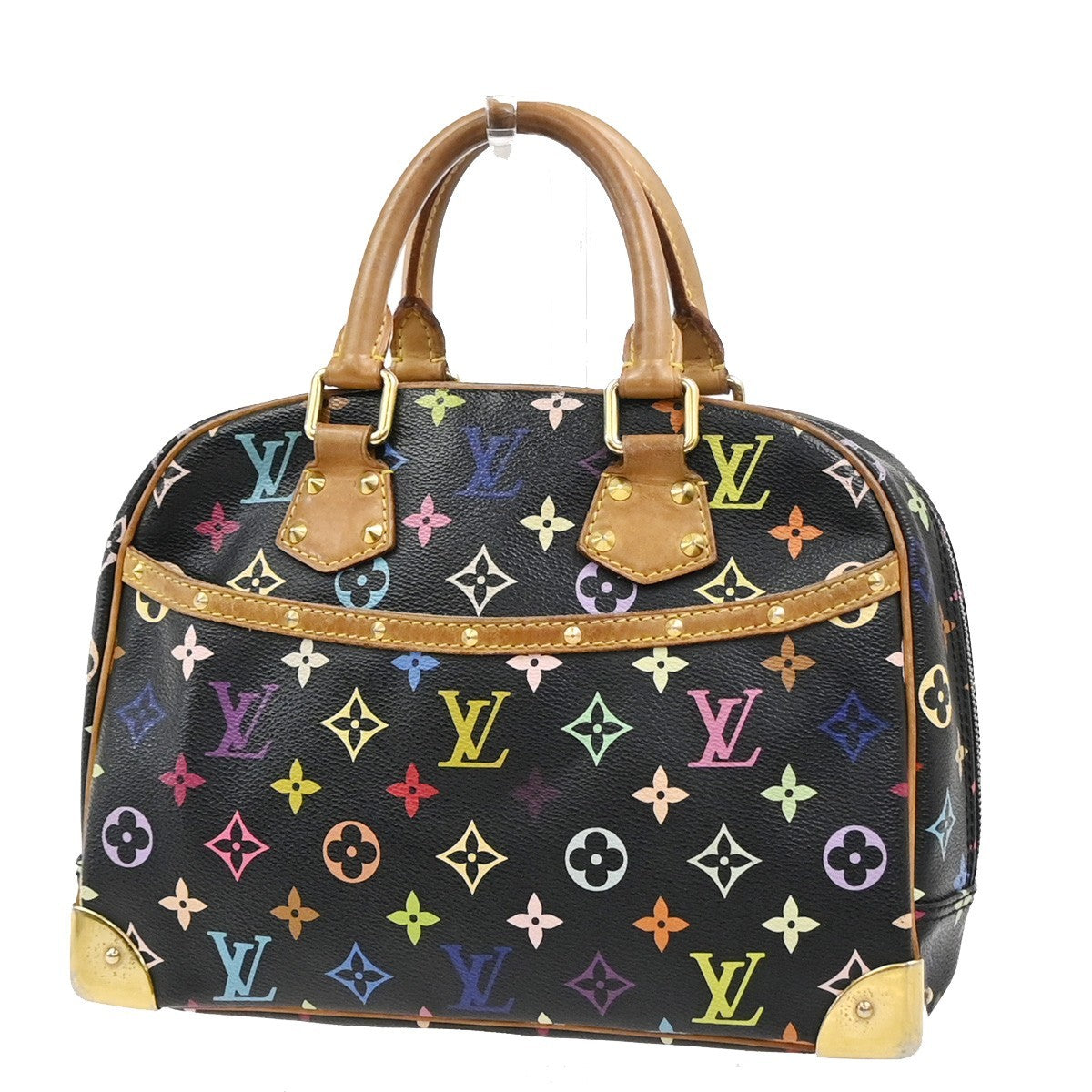 LOUIS VUITTON Trouville Hand Bag Monogram Multi Leather Black M92662 93YJ045