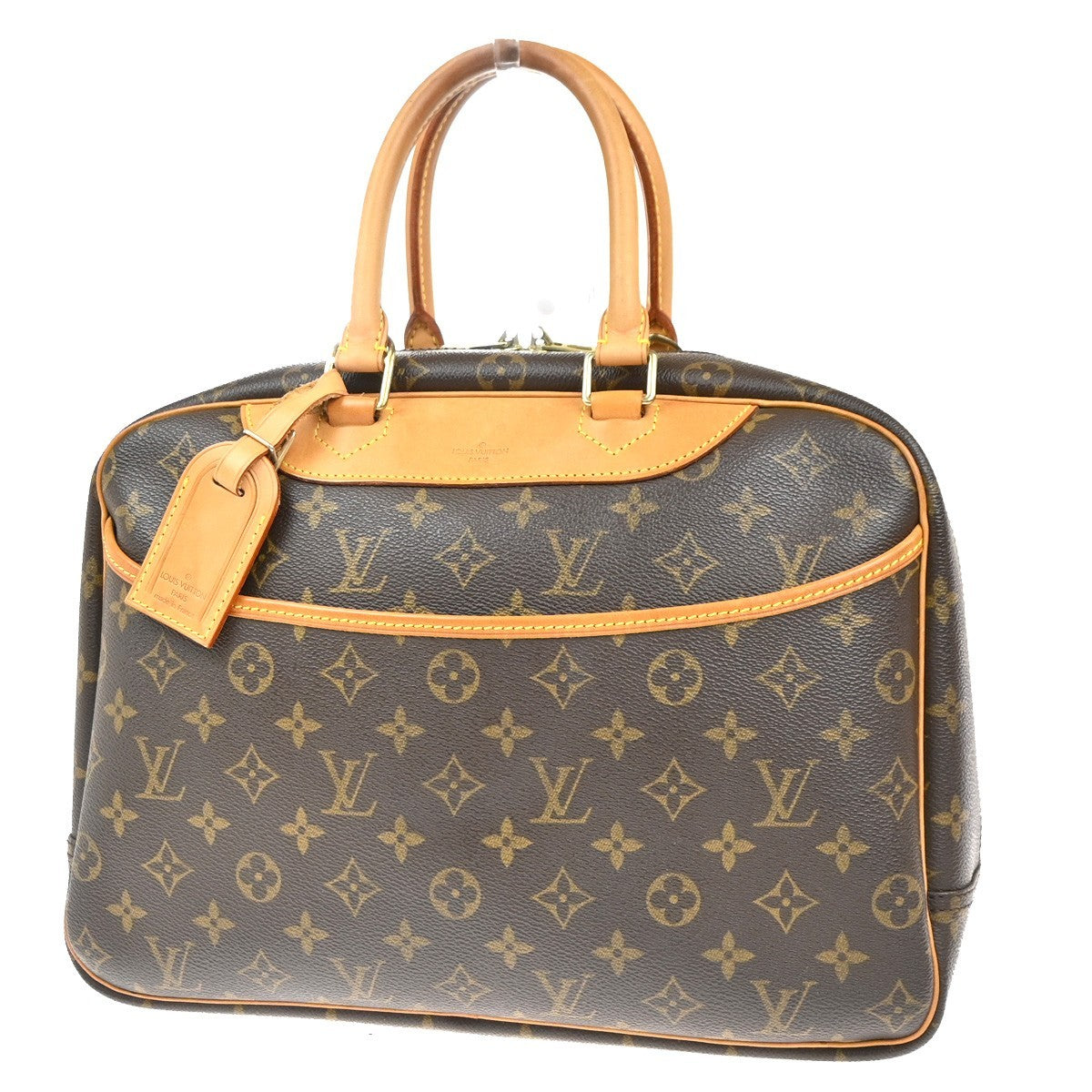 LOUIS VUITTON LV Logo Deauville Hand Bag Monogram Leather Brown M47270 18MA223