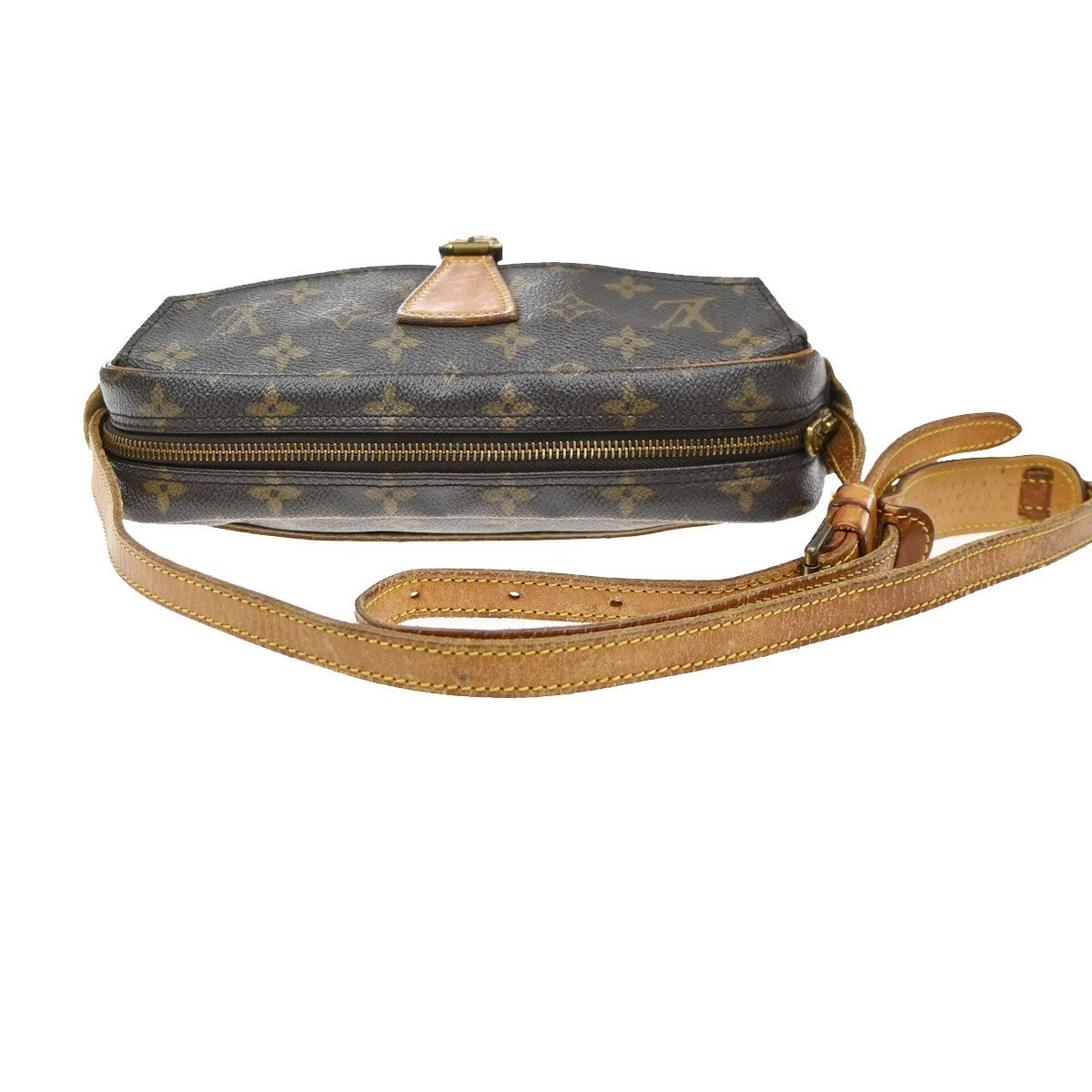 LOUIS VUITTON Jeune Fille MM Shoulder Bag Monogram Leather Brown M51226 67MA539