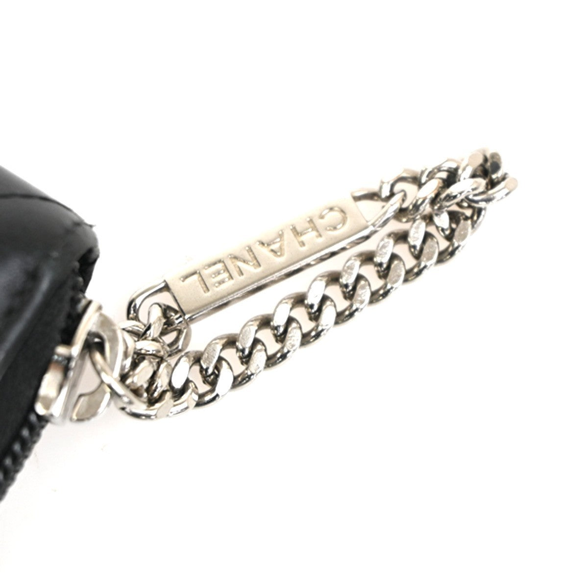 CHANEL CC Cambon Line Zip Around Long Wallet Patent Leather Black Spain 79MA496