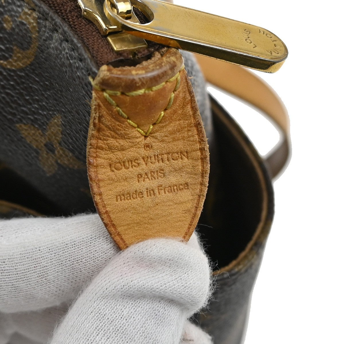 LOUIS VUITTON Logo Totally PM Shoulder Bag Monogram Leather Brown M56688 84CA422