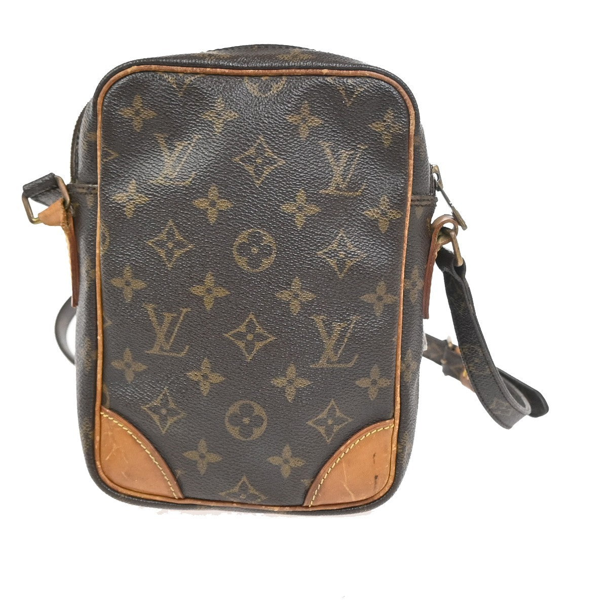 LOUIS VUITTON Amazon Crossbody Shoulder Bag Monogram Leather Brown 62AA207