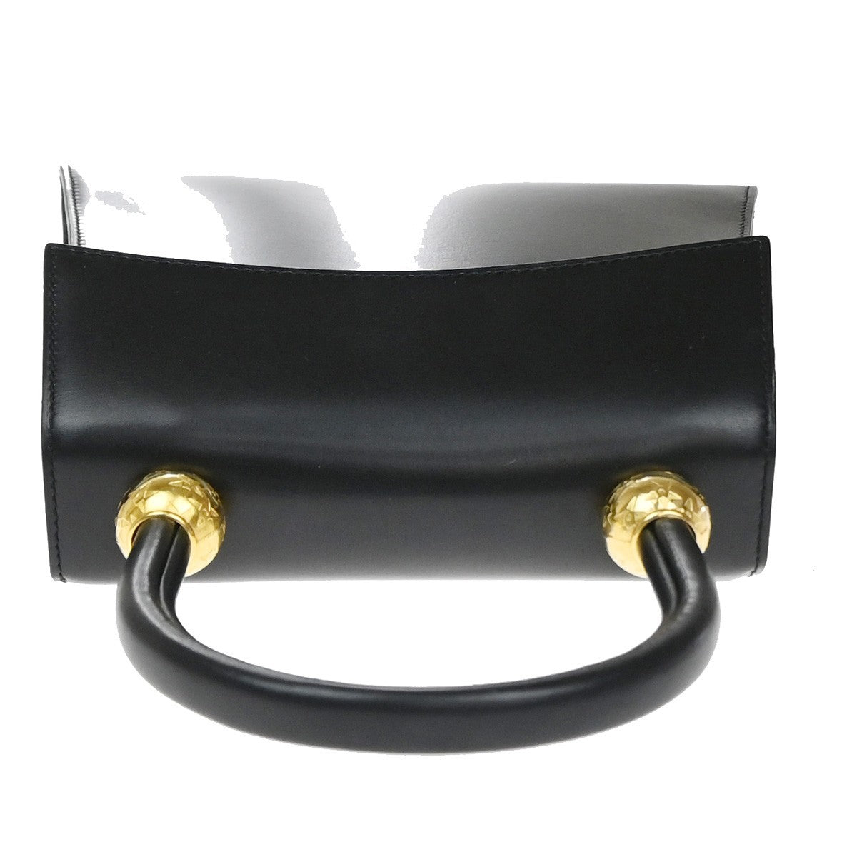 CELINE Logo Star Ball Top Handle Shoulder Hand Bag Leather BK GHW Italy 87YJ093