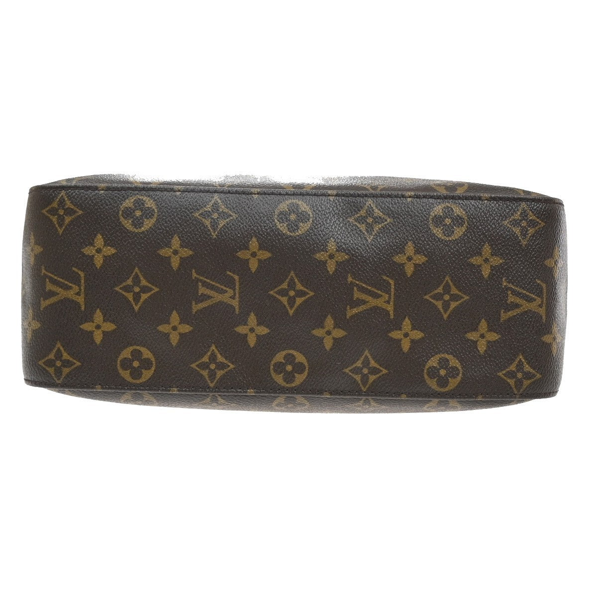LOUIS VUITTON Logo Looping GM Shoulder Bag Monogram Leather Brown M51145 74SA123