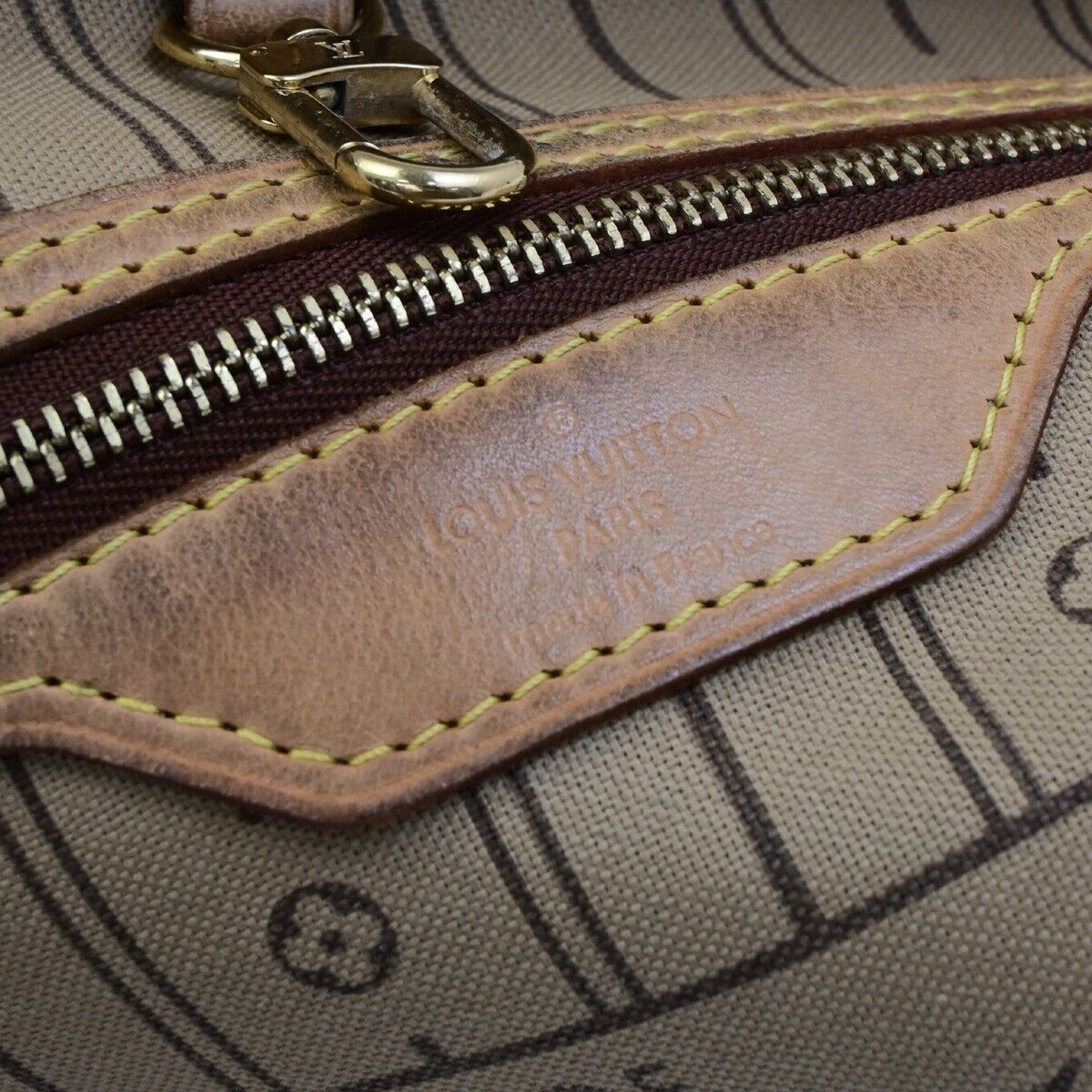 LOUIS VUITTON Neverfull MM Shoulder Tote Bag Monogram Leather BN M40156 97KA530