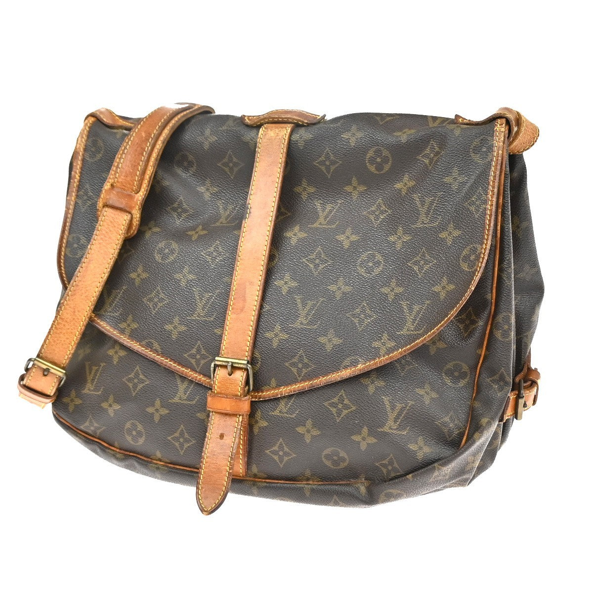 LOUIS VUITTON Saumur 35 Shoulder Bag Monogram Leather BN France M42254 80CA880