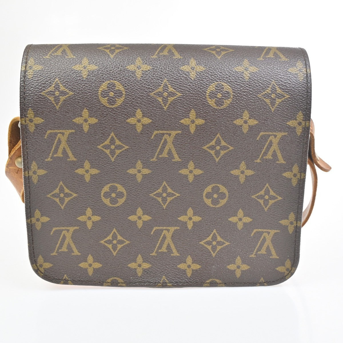 LOUIS VUITTON Cartouchiere MM Shoulder Bag Monogram Leather Brown M51253 33KC525