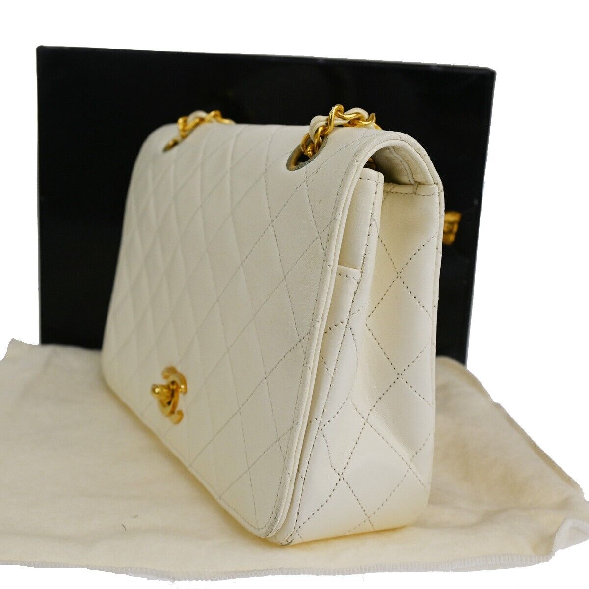 CHANEL CC Matelasse Full Flap Chain Shoulder Bag Leather WE GHW Vintage 617RJ464