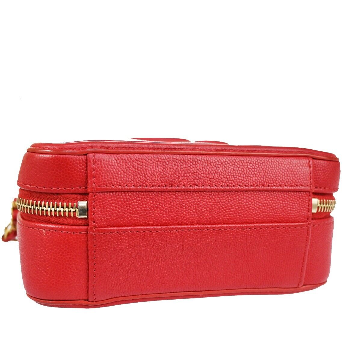 CHANEL CC Mini Matelasse 2Way Chain Shoulder Bag Caviar Leather Red GHW 765RH755