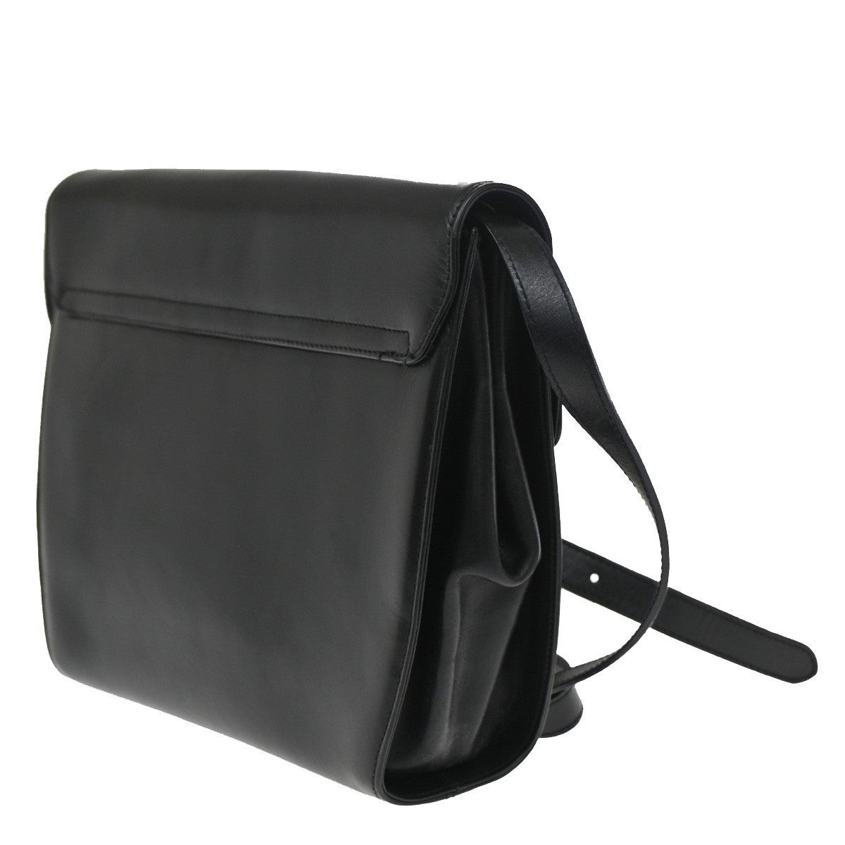SALVATORE FERRAGAMO Gancini 2Way Shoulder Clutch Hand Bag Leather Black 38CA376