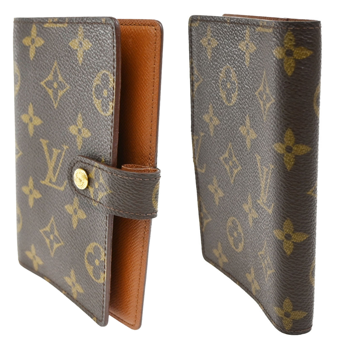LOUIS VUITTON LV Logo 3 Set Wallet PM Agenda Vernis Monogram Leather BN 67KC672