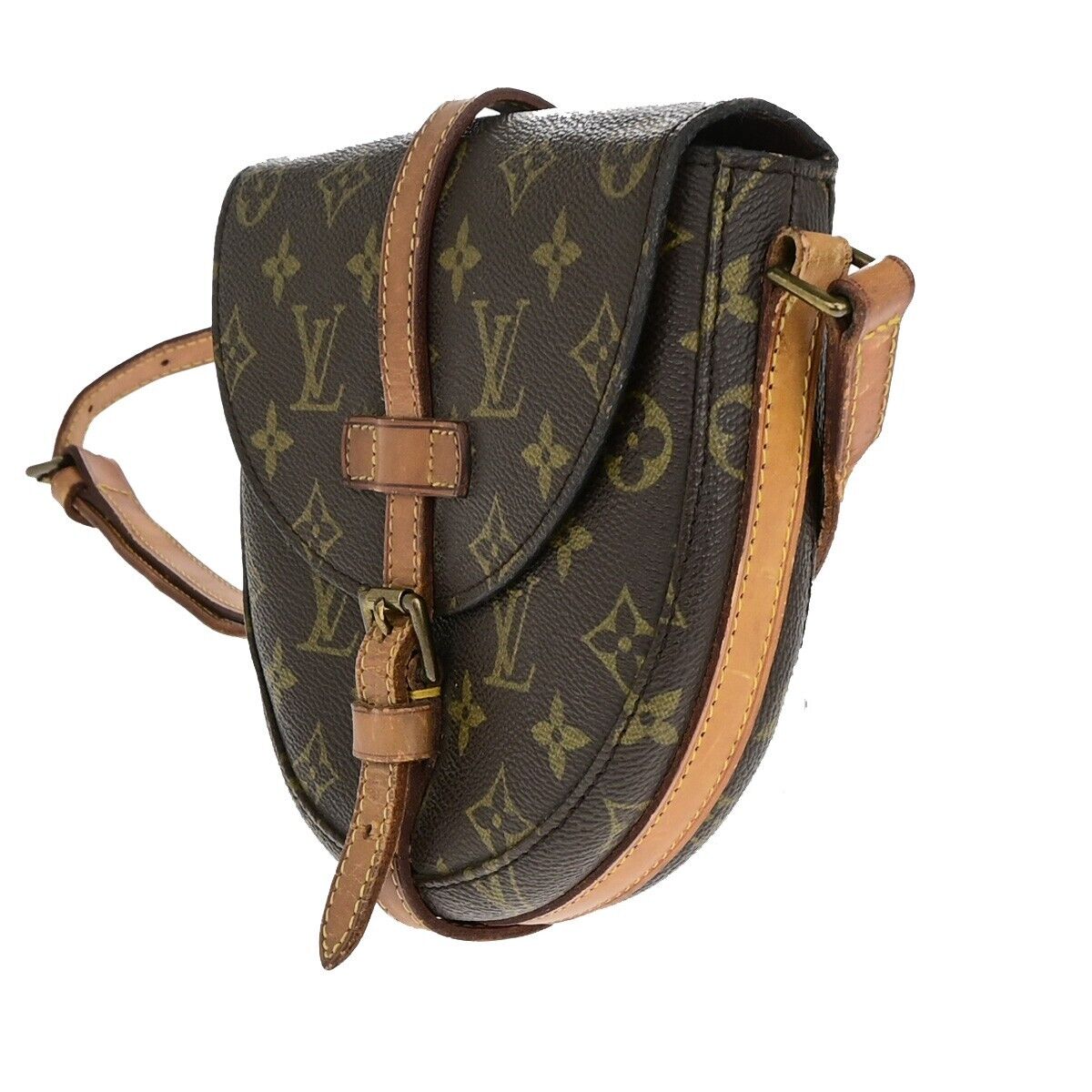 LOUIS VUITTON Chantilly PM Shoulder Bag Monogram Leather Brown M51234 62EC997