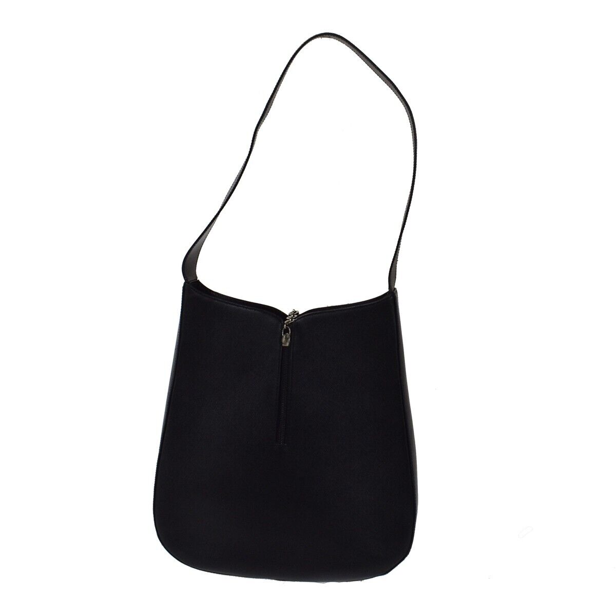 SALVATORE FERRAGAMO Gancini Logos One Shoulder Bag  Leather Black Italy 05DA037