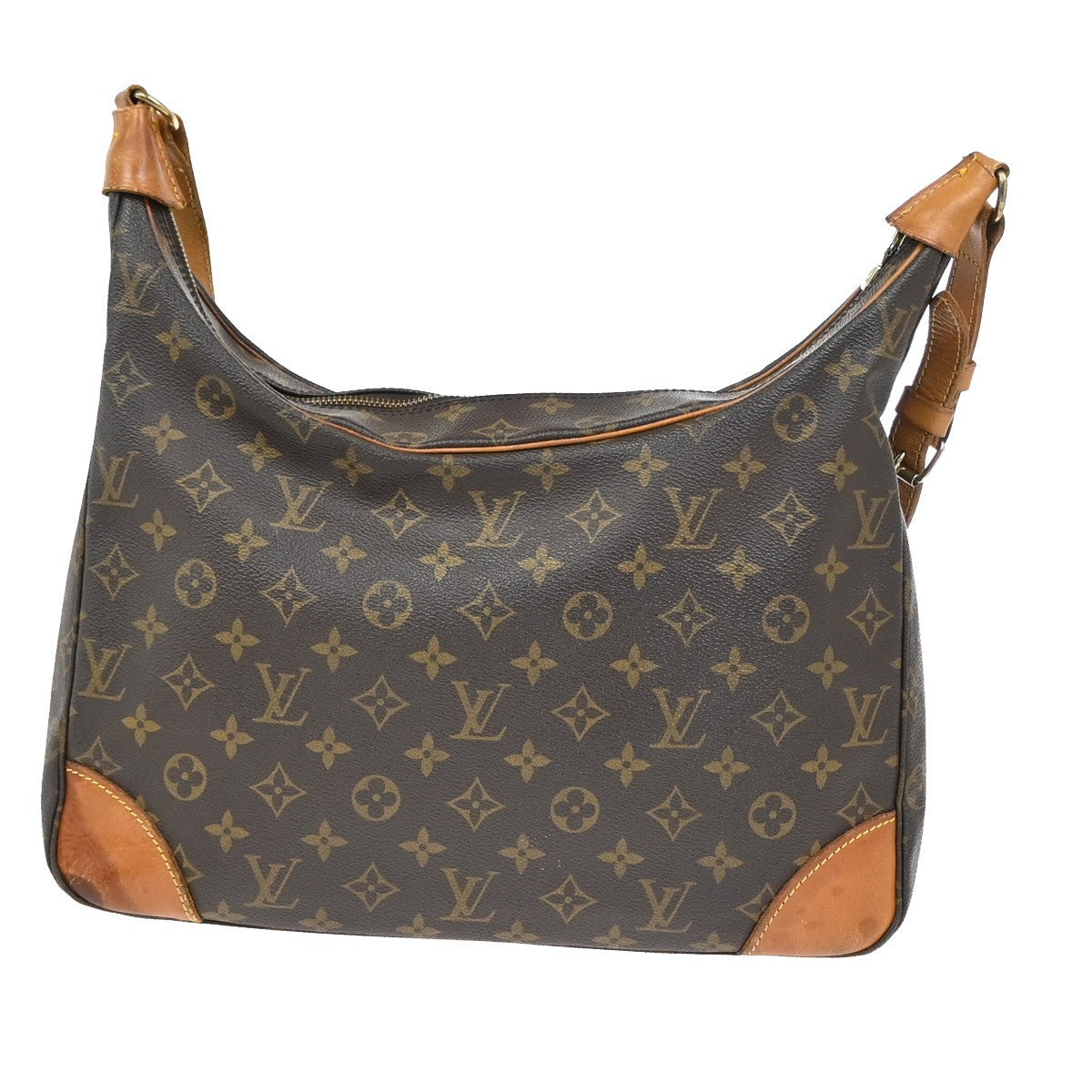 LOUIS VUITTON Boulogne 35 Shoulder Bag Monogram Leather Brown M51260 70YJ041