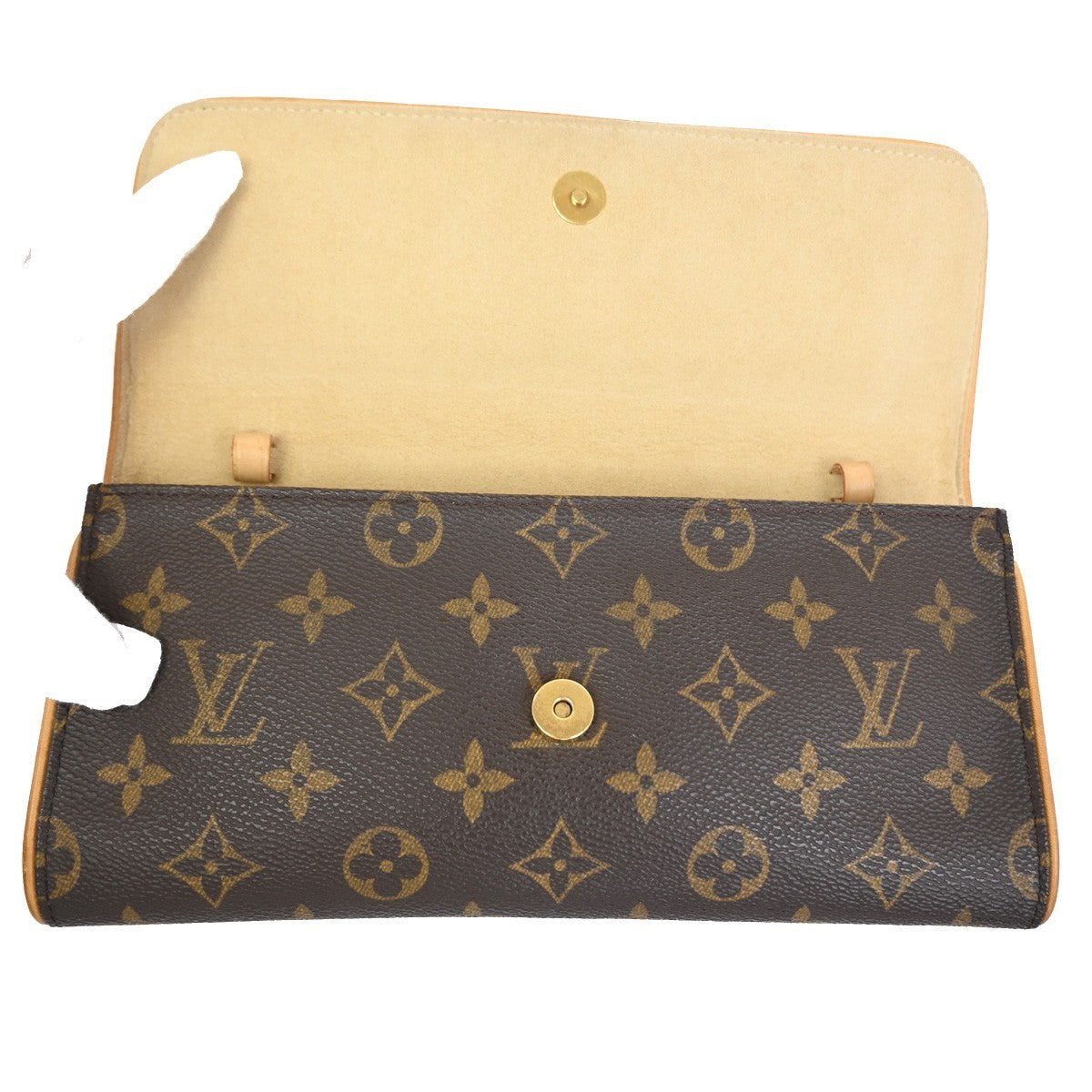 LOUIS VUITTON Pochette Twin GM 2Way Shoulder Bag Monogram Brown M51852 84TA638