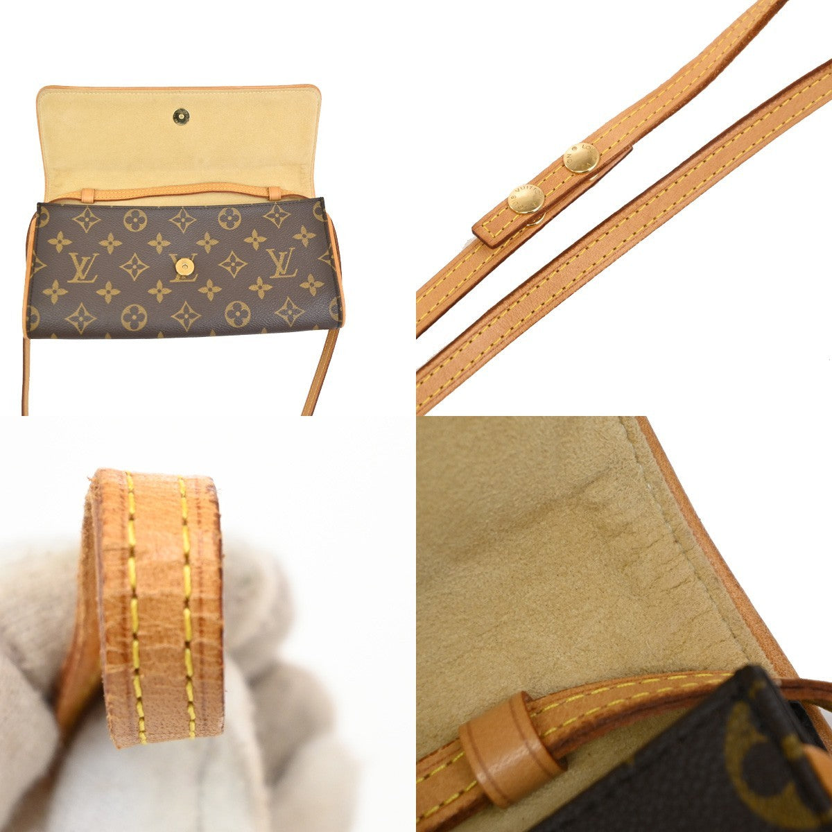 LOUIS VUITTON Pochette Twin GM 2Way Shoulder Bag Monogram Brown M51852 73PA034