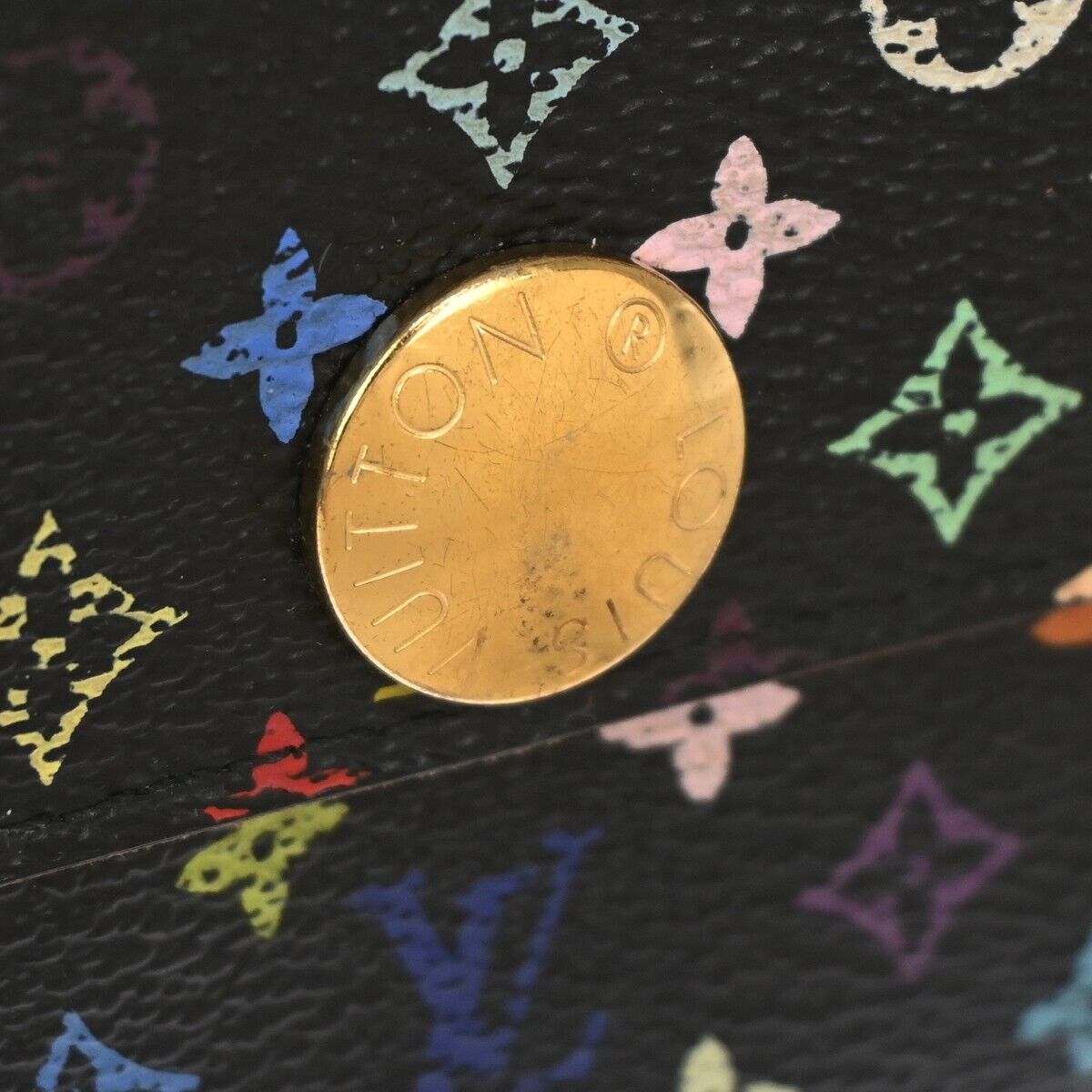 LOUIS VUITTON Sarah Long Bifold Wallet Monogram Multi Black Beige M93533 37GA258