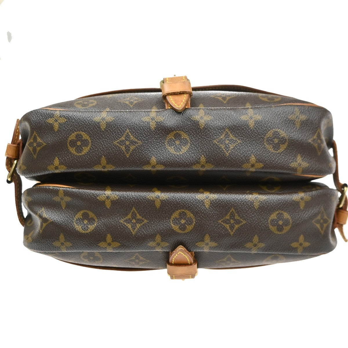 LOUIS VUITTON Logo Saumur 30 Shoulder Bag Monogram Leather Brown M42256 72SA025