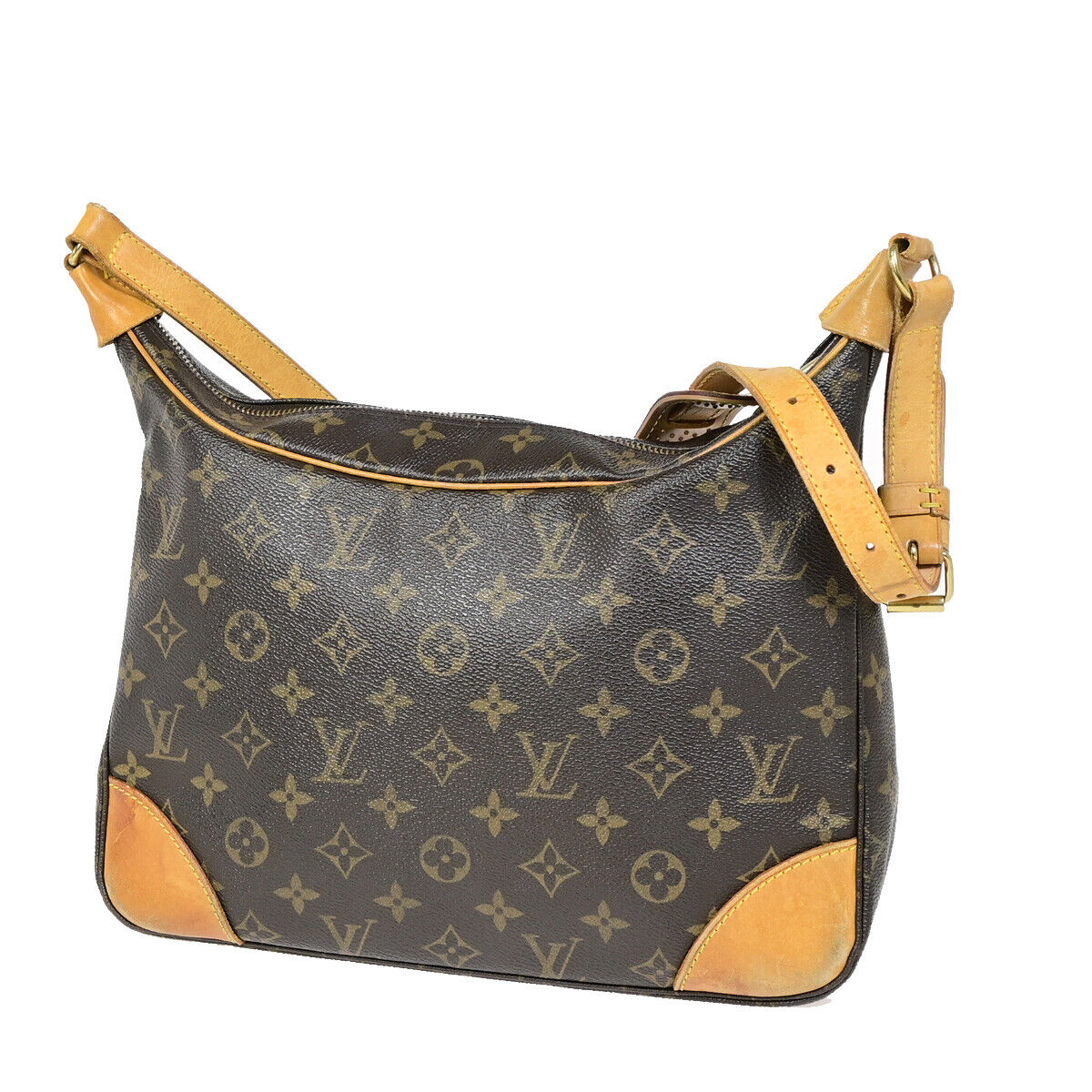 LOUIS VUITTON Boulogne 30 Shoulder Bag Monogram Leather Brown M51265 79YF136