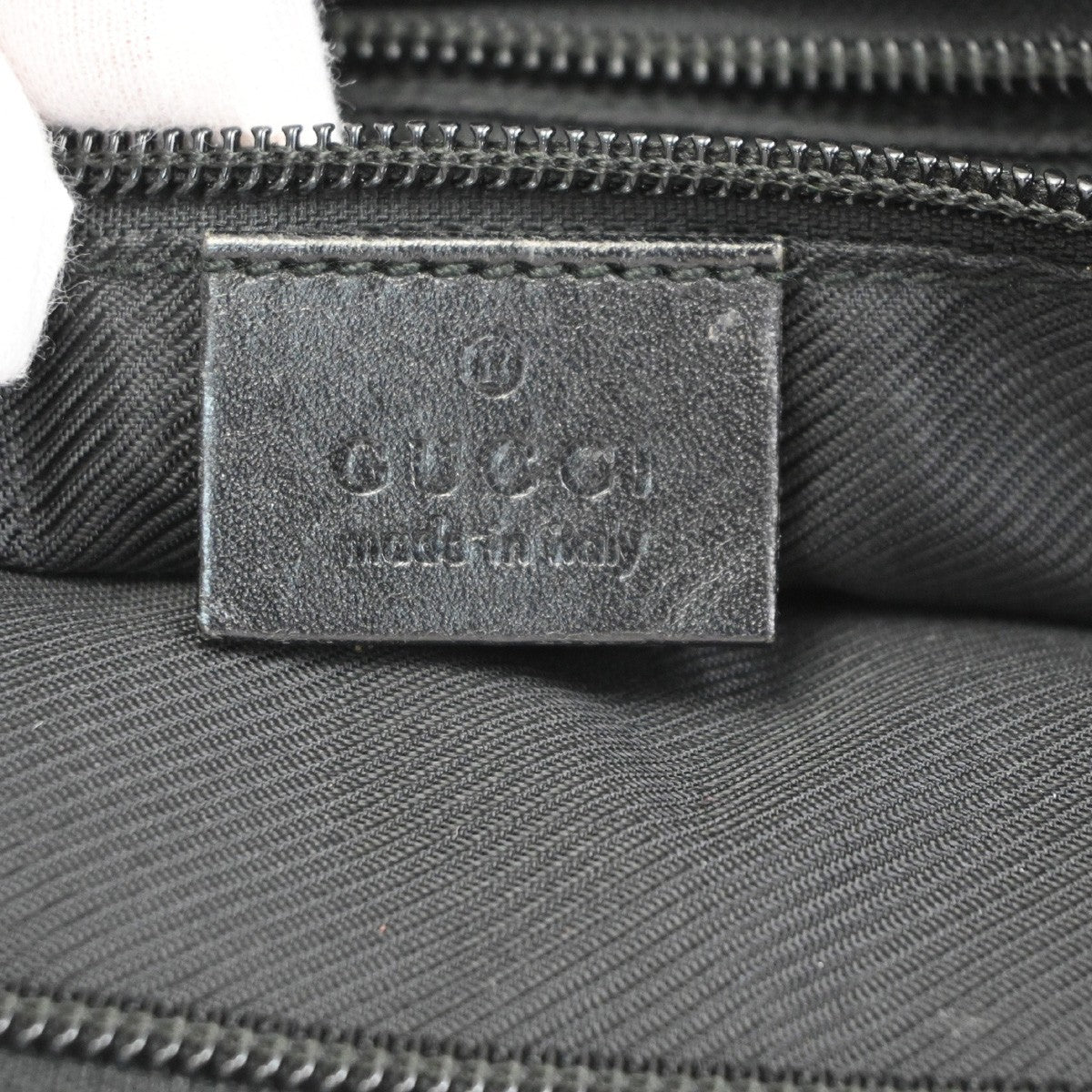 GUCCI Logo GG Pattern Shoulder Hand Bag Canvas Leather Bk Beige Italy 02CA997