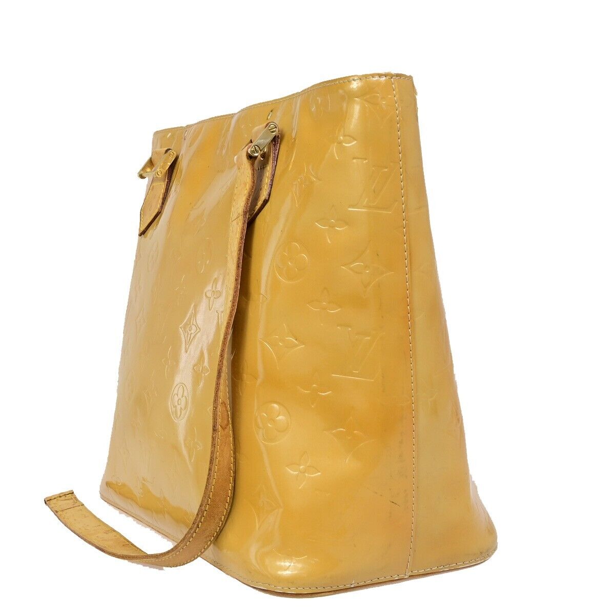 LOUIS VUITTON Houston Shoulder Bag Monogram Vernis Leather Beige M91004 09EB436