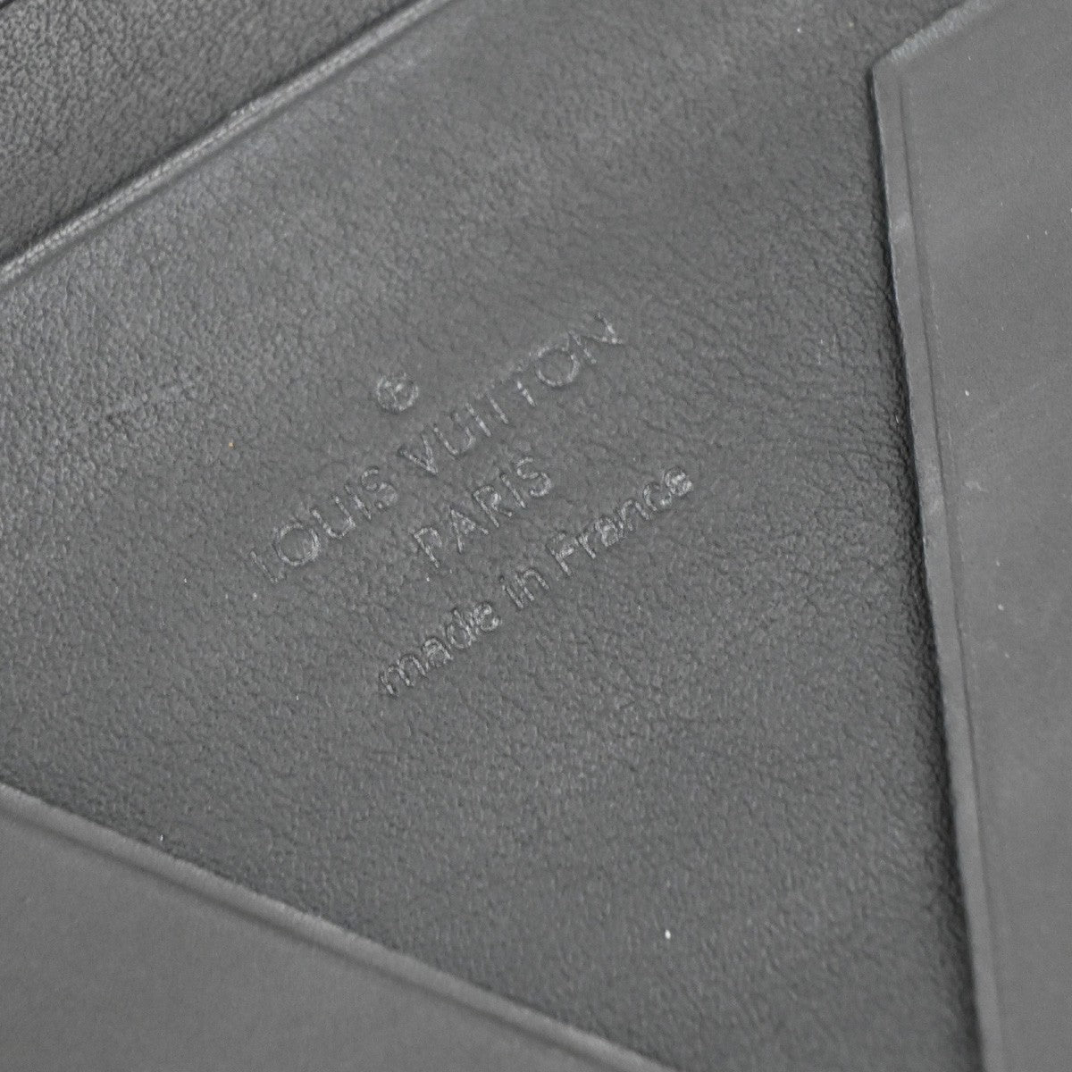 LOUIS VUITTON V Line Zip Long Bifold Wallet Leather Black M61251 61KP382