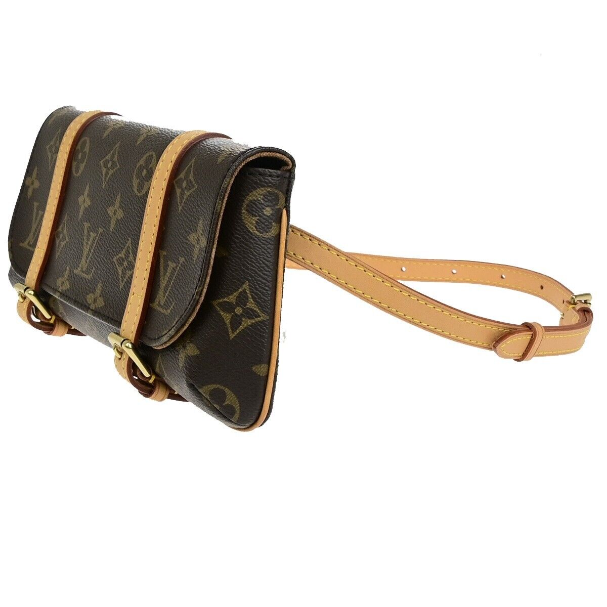 LOUIS VUITTON LV Pochette Marrell Bum Bag Monogram Leather Brown M51159 99EC185