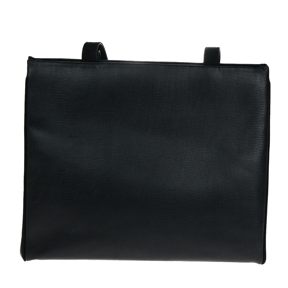 SALVATORE FERRAGAMO Vara Shoulder Bag Embossing Leather Black GHW Italy 67YF484