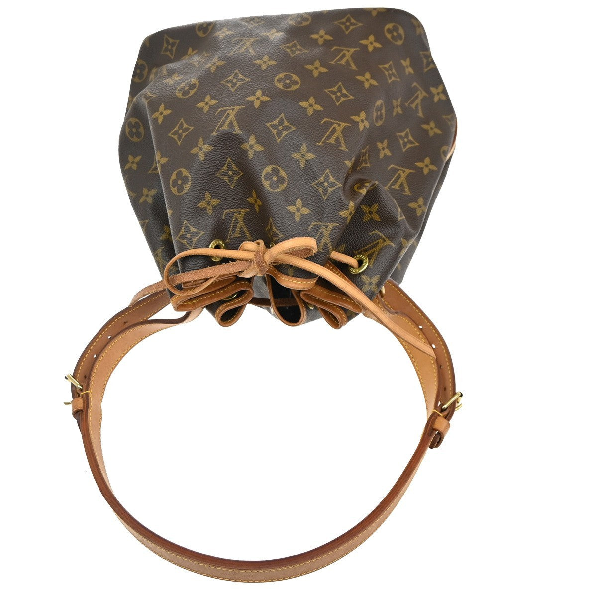 LOUIS VUITTON Petit Noe Drawstring Shoulder Bag Monogram Leather M42226 18CA320