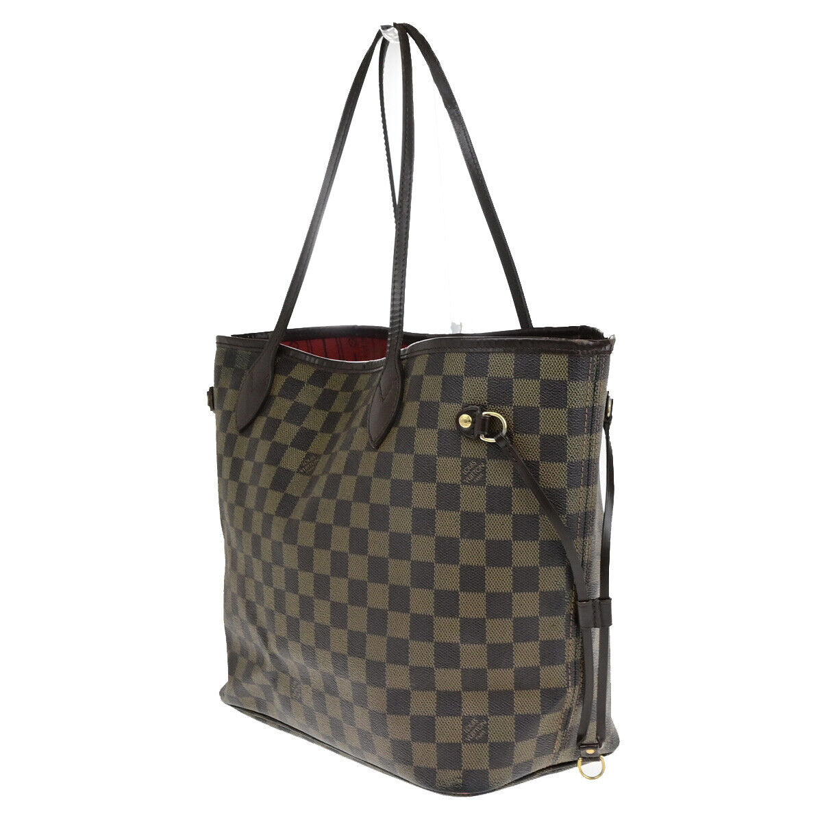 LOUIS VUITTON Neverfull MM Shoulder Tote Bag Damier Leather Brown N51105 15YG632