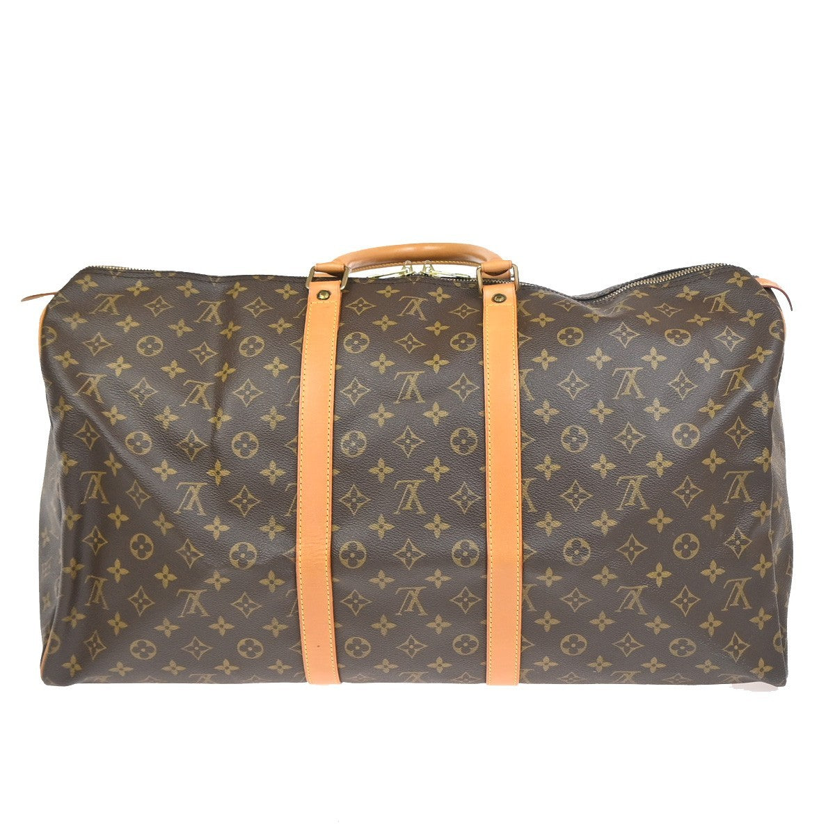 LOUIS VUITTON Keepall 55 Travel Hand Bag Monogram Leather Brown M41424 28RL893