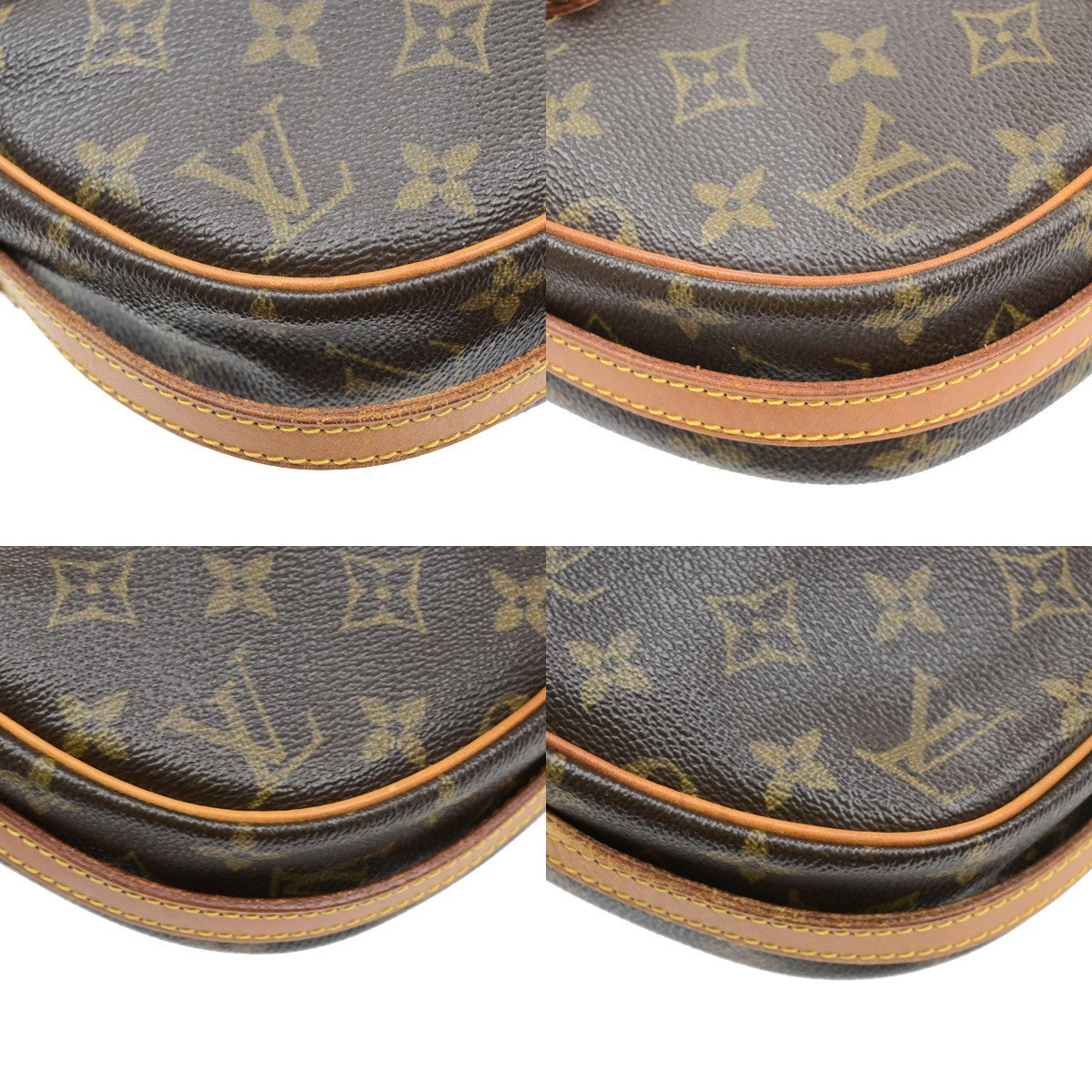 LOUIS VUITTON Jeune Fille PM Shoulder Bag Monogram Leather Brown M51227 38YJ226