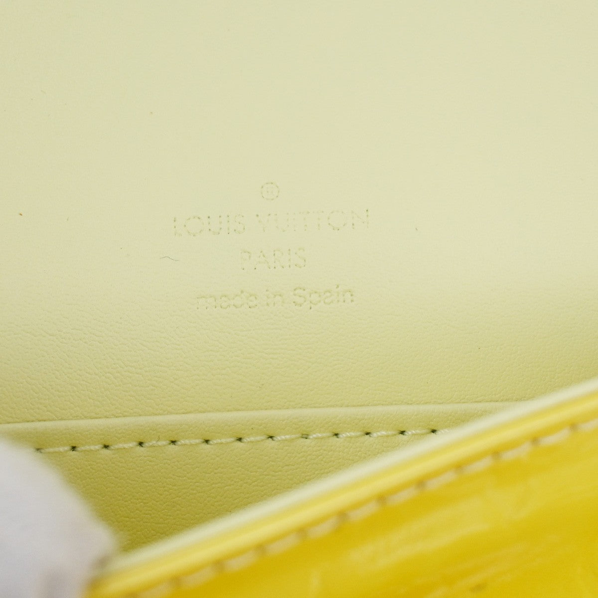 LOUIS VUITTON Thompson Street Shoulder Bag Monogram Vernis Yellow M91071 65EF809