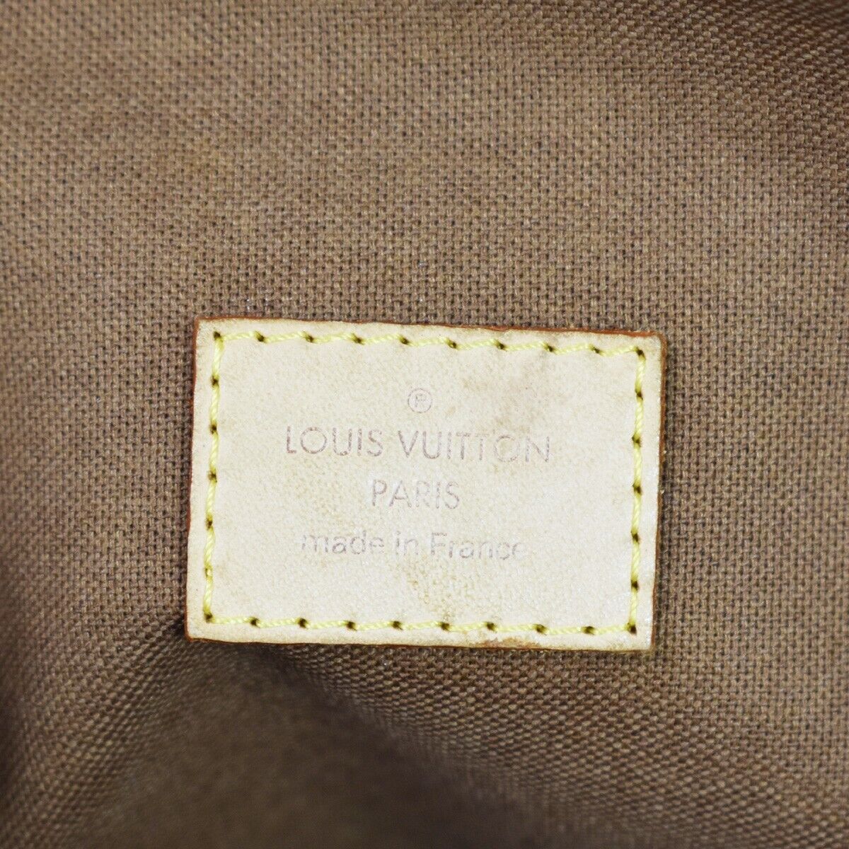 LOUIS VUITTON Logo Lockit Hand Bag Monogram Leather Brown France M40102 97HB005