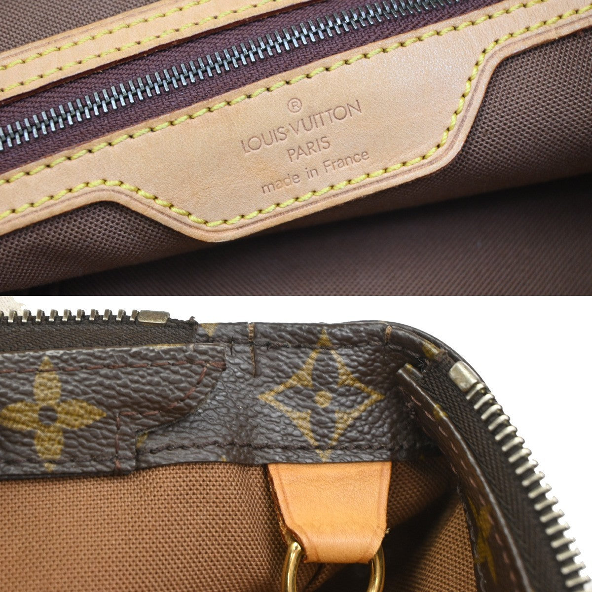 LOUIS VUITTON Cabas Mezzo Shoulder Bag Monogram Leather Brown M51151 84DA180