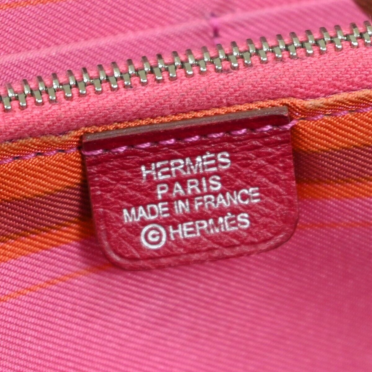 HERMES Azap Silk In Long Zipper Wallet Purse Veau Epsom Leather Red SHW 35YD351