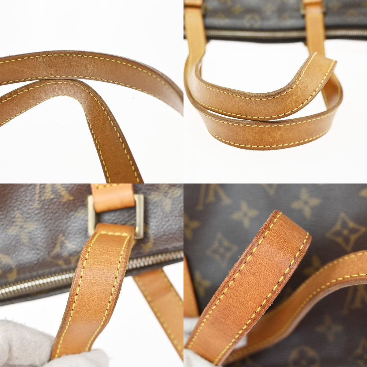 LOUIS VUITTON Cabas Mezzo Shoulder Bag Monogram Leather Brown M51151 85YH949