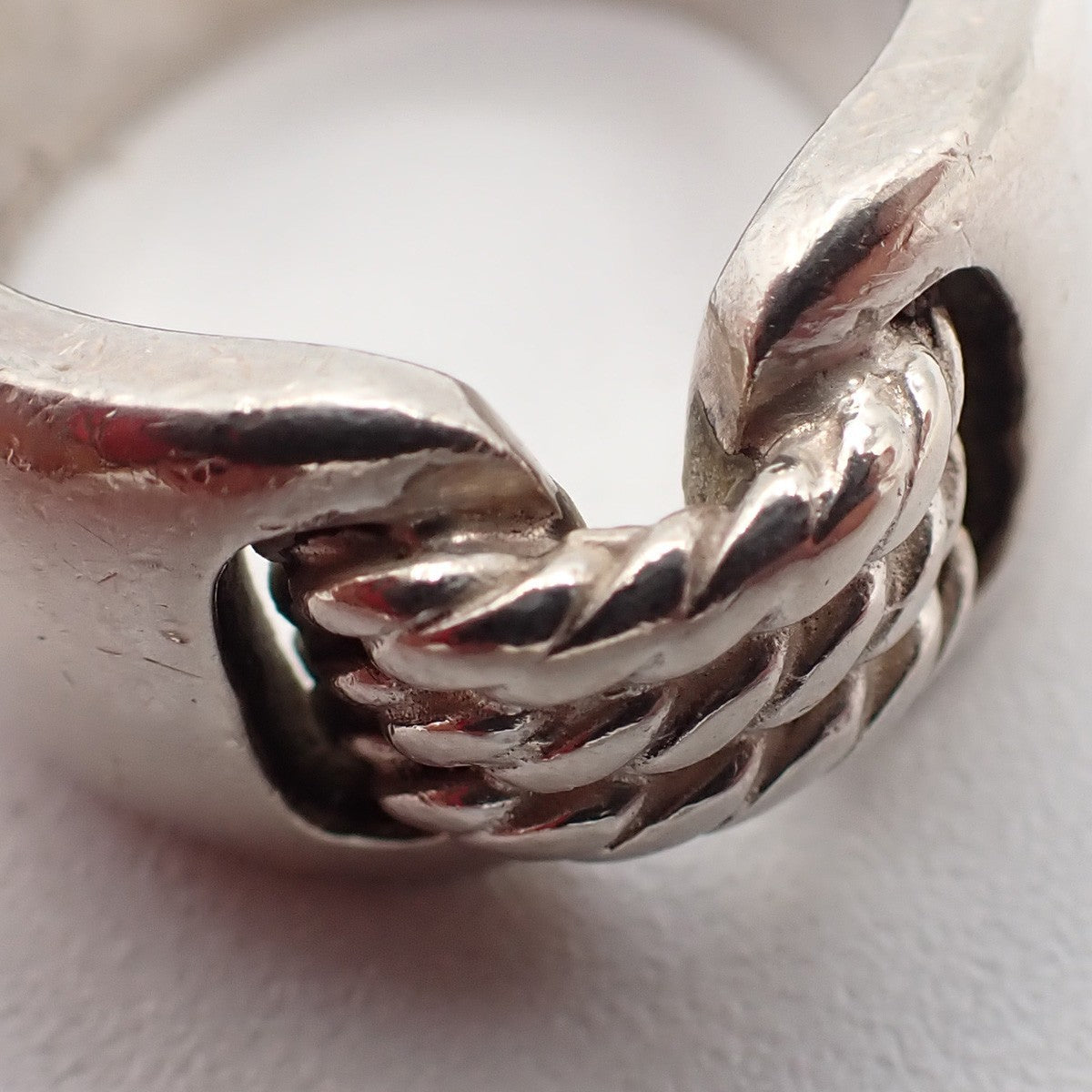 HERMES Logo Suroit Ring Size 53 Silver Accessory 71RF776