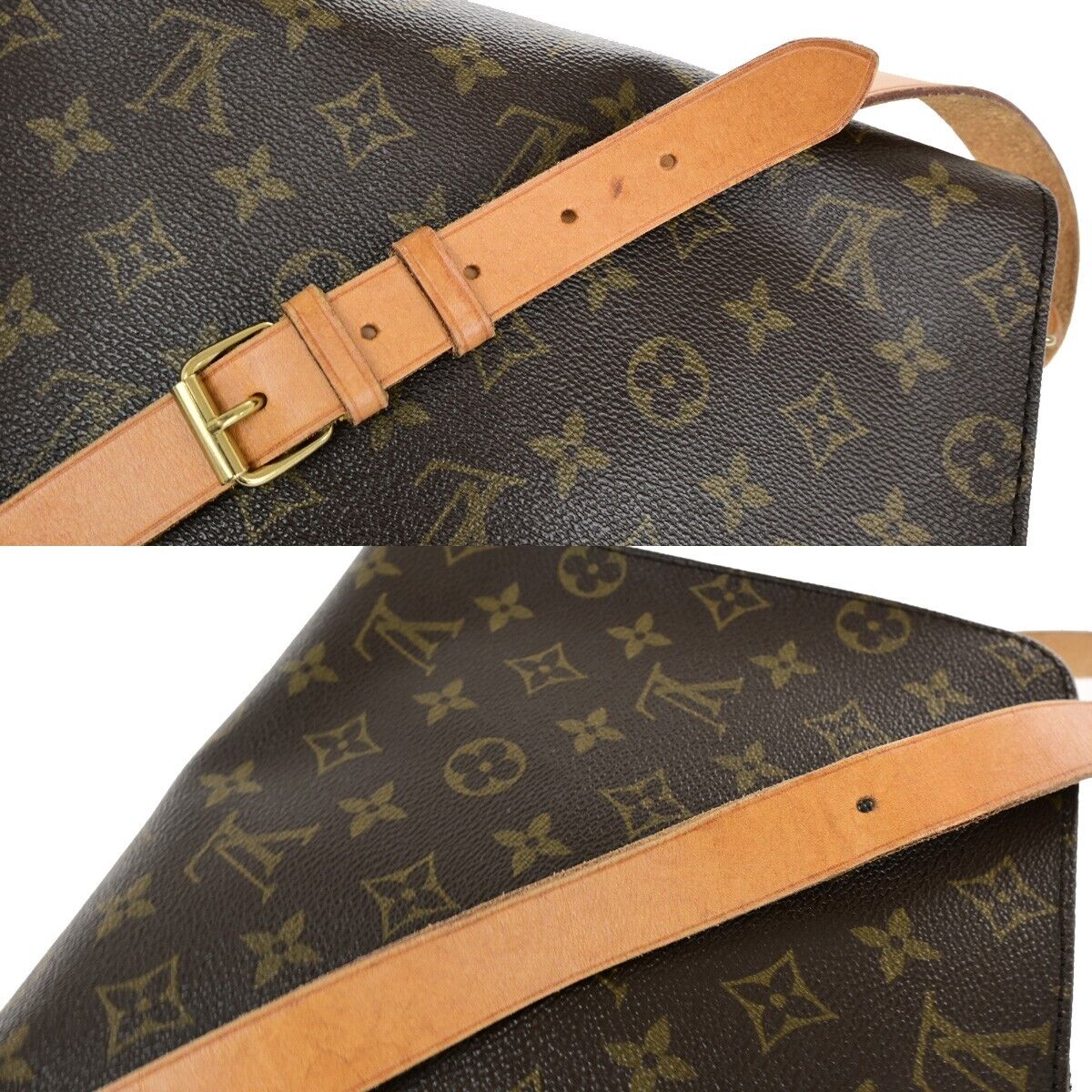 LOUIS VUITTON Cartouchiere GM Shoulder Bag Monogram Leather Brown M51252 75EB332