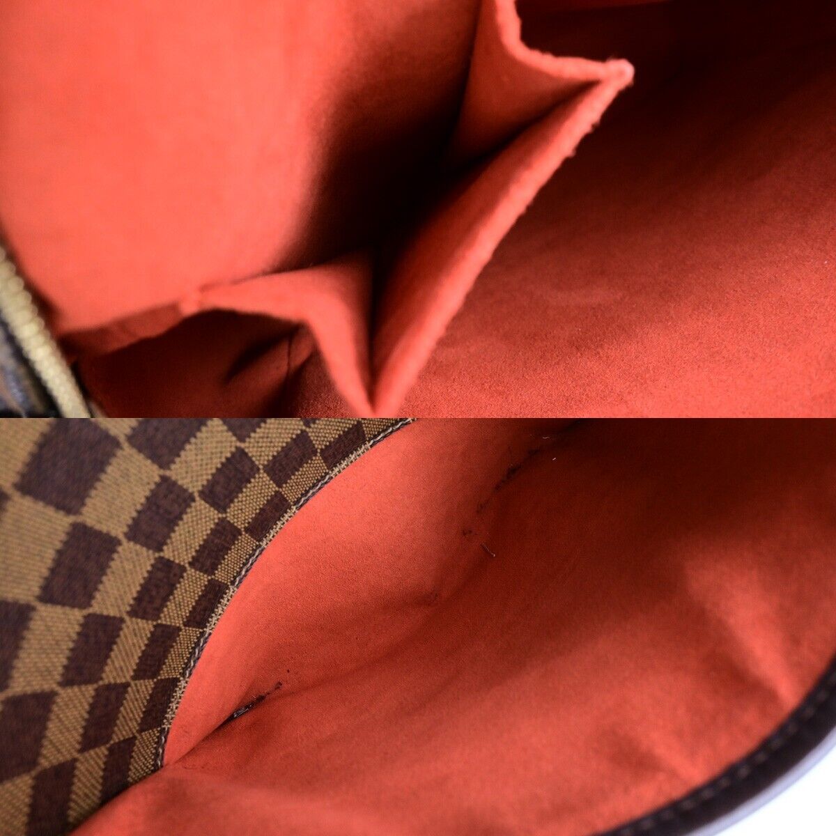 LOUIS VUITTON Ipanema GM Shoulder Bag Damier Ebene Leather Brown N51292 74EC769