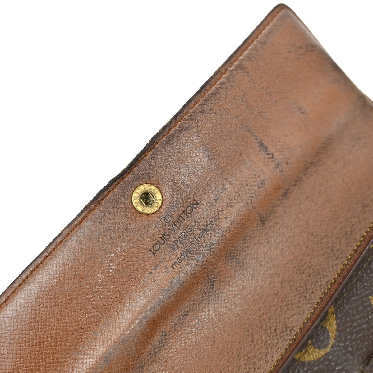LOUIS VUITTON LV Logo 3 Set Long Wallet Key Case Monogram Leather Brown 02EF825
