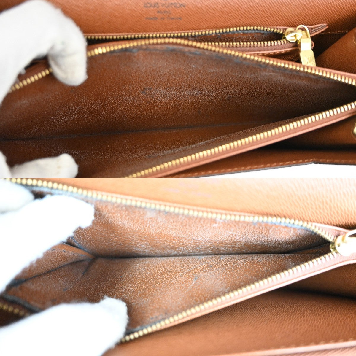 LOUIS VUITTON Concorde Hand Bag Monogram Leather Brown France M51190 90KB989